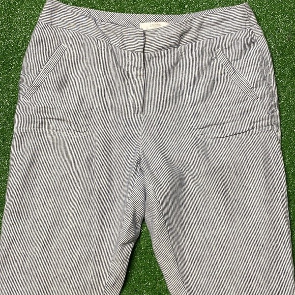 Chicos Nautical Stripe Linen Pants 0.5/ S - Picture 3 of 9